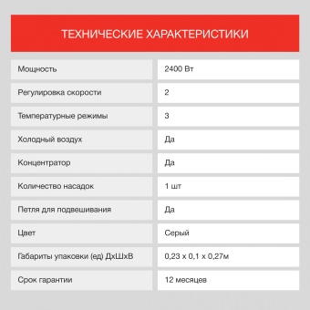 Фен Starwind SHP6105 2400Вт синий - купить недорого с доставкой в интернет-магазине