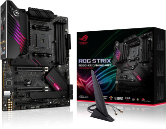 Материнская плата Asus ROG STRIX B550-XE GAMING WIFI Soc-AM4 AMD B550 4xDDR4 ATX AC`97 8ch(7.1) 2.5Gg RAID+HDMI+DP - купить недорого с доставкой в интернет-магазине