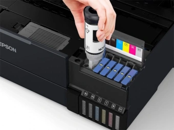 МФУ струйный Epson L8180 (C11CJ21403/402/504/502) A3 Duplex Net WiFi черный - купить недорого с доставкой в интернет-магазине