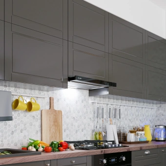 Вытяжка встраиваемая Lex Hide 600 черный управление: кнопочное (1 мотор) - купить недорого с доставкой в интернет-магазине