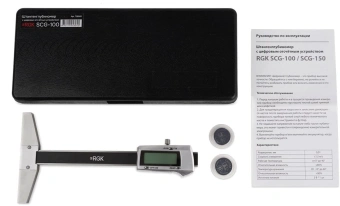 Штангенглубиномер нониусный RGK SCG-100 черный пластиковый футляр (756945) - купить недорого с доставкой в интернет-магазине