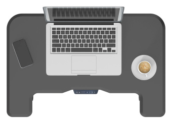 Стол для ноутбука Cactus VM-FDE101 столешница МДФ черный каркас черный 80x60x123см (CS-FDE101BBK) - купить недорого с доставкой в интернет-магазине