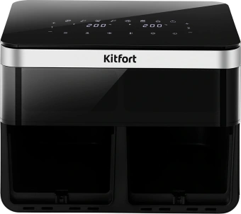 Аэрогриль Kitfort КТ-8110 8.6л 2700Вт серебристый/черный - купить недорого с доставкой в интернет-магазине
