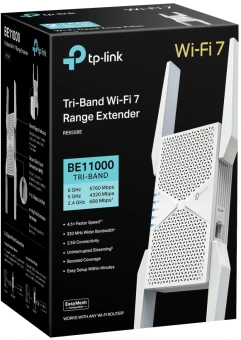 Повторитель беспроводного сигнала TP-Link RE655BE BE11000 Wi-Fi белый - купить недорого с доставкой в интернет-магазине