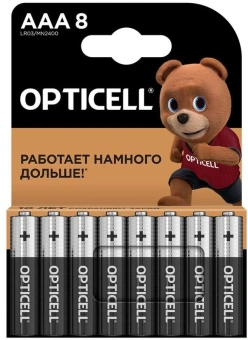 Батарея Opticell Basic LR03 AAA (8шт) блистер - купить недорого с доставкой в интернет-магазине