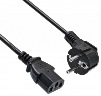Кабель Buro AN23-1000 IEC C13 Евровилка угловой 1.8м черный - купить недорого с доставкой в интернет-магазине