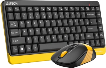 Клавиатура + мышь A4Tech Fstyler FG1110 клав:черный/желтый мышь:черный/желтый USB беспроводная Multimedia (FG1110 BUMBLEBEE) - купить недорого с доставкой в интернет-магазине