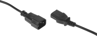 Кабель-удлинитель Buro IEC C13 IEC C14 3м (AN23-1008-3) черный (пакет) - купить недорого с доставкой в интернет-магазине