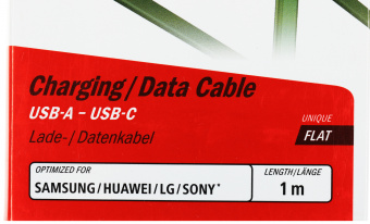 Кабель Hama 00187231 USB (m)-USB Type-C (m) 1м зеленый плоский - купить недорого с доставкой в интернет-магазине