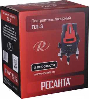 Нивелир лазерн. Ресанта ПЛ-3 2кл.лаз. 635нм цв.луч. красный 3луч. (61/10/518) - купить недорого с доставкой в интернет-магазине