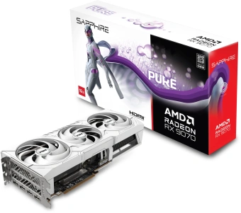 Видеокарта Sapphire PCI-E 5.0 11349-02-20G PURE AMD RADEON RX 9070 OC AMD Radeon RX 9070 16Gb 256bit GDDR6 2210/20000 HDMIx2 DPx2 HDCP Ret - купить недорого с доставкой в интернет-магазине