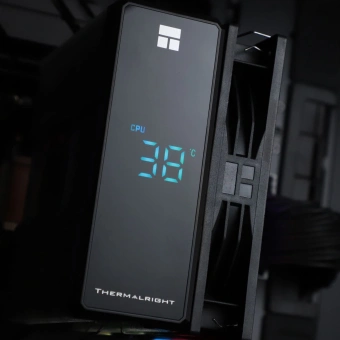 Устройство охлаждения(кулер) Thermalright Assassin X 120 R Digital ARGB Soc-AM5/AM4/1200/1700/1851 черный 4-pin 25.6dB Al+Cu LCD Ret (AX120-R-DIGITAL-BL-ARGB) - купить недорого с доставкой в интернет-магазине