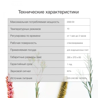 Плита Индукционная Starwind STI-1002 черный стеклокерамика (настольная) - купить недорого с доставкой в интернет-магазине