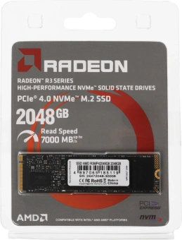 Накопитель SSD AMD PCIe 4.0 x4 2TB R3MP42048G8 Radeon M.2 2280 - купить недорого с доставкой в интернет-магазине
