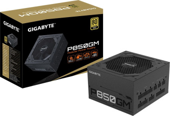 Блок питания Gigabyte ATX 850W GP-P850GM 80+ gold (20+4pin) APFC 120mm fan 8xSATA Cab Manag RTL - купить недорого с доставкой в интернет-магазине