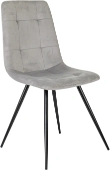 Стул для дома Бюрократ CH-K1 св.серый Holland 09 металл черный на ножках (CH-K1_1/HL09) - купить недорого с доставкой в интернет-магазине