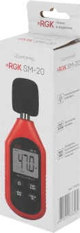 Измеритель уровня шума RGK SM-20 портативный красный/черный (776530) - купить недорого с доставкой в интернет-магазине