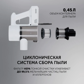 Пылесос Polaris PVCS 3060 100Вт белый - купить недорого с доставкой в интернет-магазине