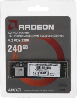 Накопитель SSD AMD PCIe 3.0 x4 240GB R3MP30240G8 Radeon M.2 2280 - купить недорого с доставкой в интернет-магазине