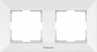 Рамка Panasonic Arkedia Slim WNTF08022WH-RU 2x горизонтальный монтаж пластик белый (упак.:1шт) - купить недорого с доставкой в интернет-магазине