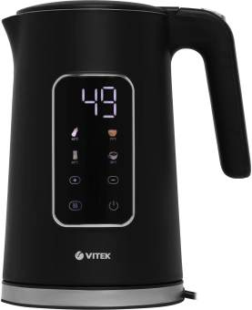 Чайник электрический Vitek VT-1162 1.7л. 2200Вт черный корпус: металл/пластик - купить недорого с доставкой в интернет-магазине