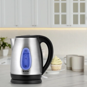 Чайник электрический Vitek VT-7039 1.8л. 2200Вт сталь корпус: металл - купить недорого с доставкой в интернет-магазине