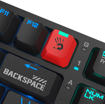 Клавиатура A4Tech S98 механическая черный USB for gamer LED (S98 BLACK) кабель 1.8м - купить недорого с доставкой в интернет-магазине