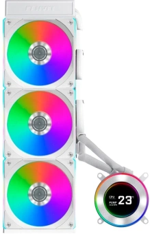 Система водяного охлаждения Lian-Li HydroShift II LCD-C 360CL ARGB Soc-AM5/AM4/1700/1851 белый 4-pin 31dB Al+Cu LCD Ret (G89.GHS2LCD36RW.R0) - купить недорого с доставкой в интернет-магазине