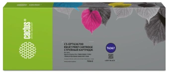 Картридж струйный Cactus CS-EPT636700 T6367 сер.пигм. (700мл) для Epson Stylus PRO 7700/7890/7900/9700 с чипом - купить недорого с доставкой в интернет-магазине