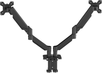 Кронштейн для мониторов ЖК Buro BU-M12 черный 17"-32" макс.10кг крепление к столешнице поворот и наклон - купить недорого с доставкой в интернет-магазине