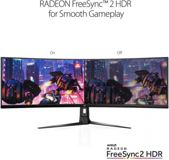 Монитор Asus 49" ROG Strix XG49VQ черный VA LED 32:9 HDMI M/M матовая HAS Piv 450cd 3840x1080 144Hz FreeSync 2 DP FHD USB 12.2кг - купить недорого с доставкой в интернет-магазине