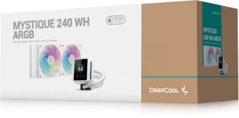 Система водяного охлаждения Deepcool Mystique 240 ARGB Soc-AM5/AM4/1200/1700/1851 белый 4-pin 36.49dB Al 1543gr Ret (R-LX240-WHDSNMCP-G-1) - купить недорого с доставкой в интернет-магазине