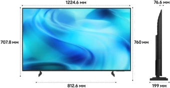 Телевизор LED Samsung 55" UE55U8000HUXPY черный/серый 4K Ultra HD 60Hz DVB-T2 DVB-C DVB-S2 USB WiFi Smart TV - купить недорого с доставкой в интернет-магазине