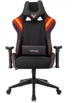 Кресло игровое Zombie VIKING 4 AERO черный/красный ткань/эко.кожа с подголов. крестов. пластик - купить недорого с доставкой в интернет-магазине
