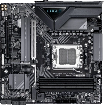 Материнская плата Gigabyte B850M EAGLE WIFI6E Socket AM5 AMD B850 4xDDR5 mATX AC`97 8ch(7.1) 2.5Gg RAID+HDMI+DP - купить недорого с доставкой в интернет-магазине
