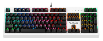 Клавиатура A4Tech B810RC механическая белый/черный USB for gamer LED (B810RC ( WHITE )) кабель 1.8м - купить недорого с доставкой в интернет-магазине