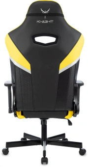 Кресло игровое Knight Thunder 5X черный/желтый экокожа крестов. металл - купить недорого с доставкой в интернет-магазине