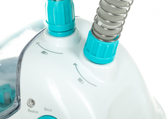 Отпариватель напольный Kitfort КТ-957 1500Вт белый/бирюзовый - купить недорого с доставкой в интернет-магазине