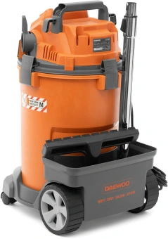Строительный пылесос Daewoo DAVC 2500SD 1400Вт (уборка: сухая/влажная/выдув/сбор воды) оранжевый - купить недорого с доставкой в интернет-магазине