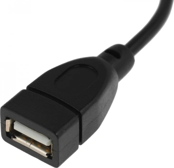 Кабель USB (f)-micro USB (m) 0.2м черный - купить недорого с доставкой в интернет-магазине