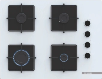 Газовая варочная поверхность Bosch POP7C2P30O белый - купить недорого с доставкой в интернет-магазине