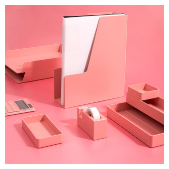 Лоток вертикальный Deli ENS022PINK Nusign для бумаг A4 розовый пластик - купить недорого с доставкой в интернет-магазине