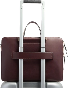 Деловая сумка женская Piquadro Circle CA6698W92/BORO с отделением для ноутбука 14" сливовая натур.кожа - купить недорого с доставкой в интернет-магазине