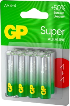 Батарея GP Super Alkaline G-Tech 15А AA NiMH 1000mAh (8шт) - купить недорого с доставкой в интернет-магазине