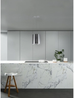 Вытяжка каминная MBS Petunia 135 Island Inox нержавеющая сталь управление: кнопочное (1 мотор) - купить недорого с доставкой в интернет-магазине