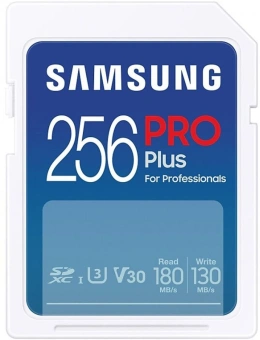 Флеш карта SDXC 256GB Samsung MB-SD256S Pro PLUS V30 w/o adapter - купить недорого с доставкой в интернет-магазине
