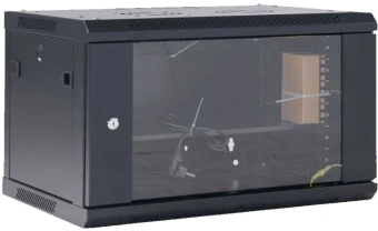 Шкаф коммутационный Rexant (04-0954-112) настенный 9U 400x542мм пер.дв.стекл черный - купить недорого с доставкой в интернет-магазине