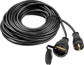 Удлинитель силовой Stayer 55026-20 3x1.5кв.мм 1розет. 20м КГ без катушки черный - купить недорого с доставкой в интернет-магазине