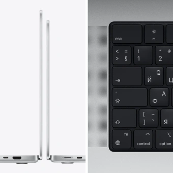 Ноутбук Apple MacBook Pro A2442 M1 Pro 10 core 16Gb SSD1Tb/16 core GPU 14.2" Liquid Retina XDR (3024x1964) macOS silver WiFi BT Cam (MKGT3RU/A) - купить недорого с доставкой в интернет-магазине