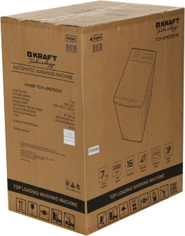 Стиральная машина Kraft TCH-UME7201W класс: A загр.вертикальная макс.:7кг белый - купить недорого с доставкой в интернет-магазине